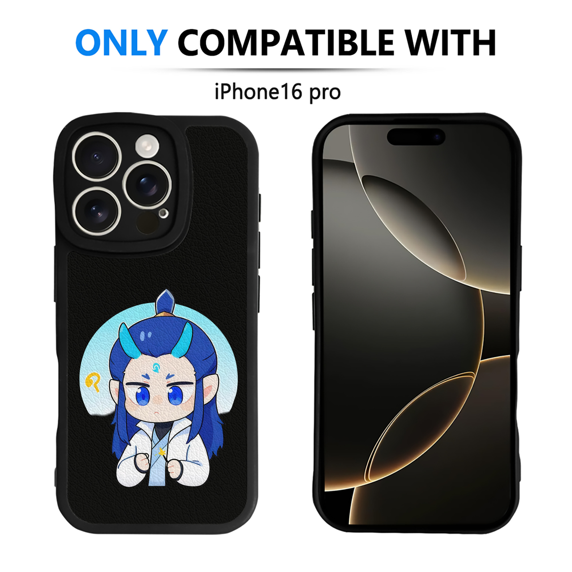 （画像用） Ne Zha 2 ナタ 魔童の大暴れ 【iPhone 16シリーズ対応】シリコンスマホケース（レザー調） 材質：シリコン